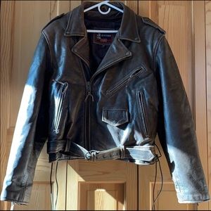 Mens vintage distressed leather